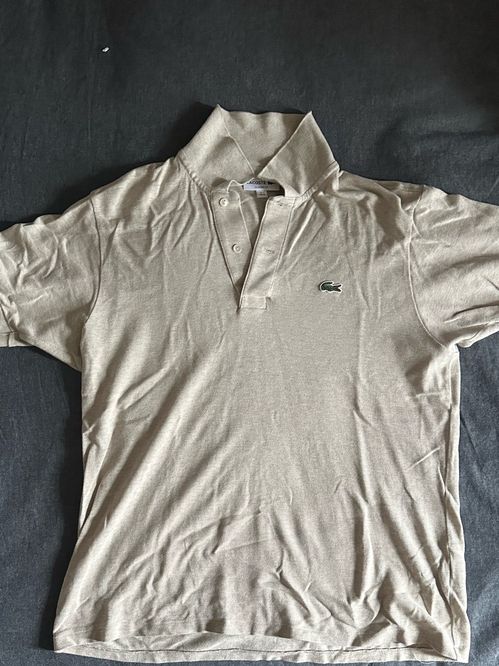 Authentic Lacoste Men’s Polo Shirt in beige - medium